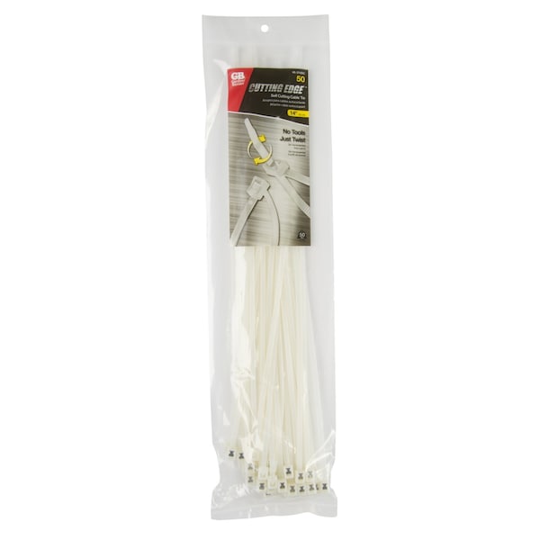 Gardner Bender Cable Tie, 14 in L, 4 in Max Bundle Dia., Natural, Nylon 6/6, 50 lb Strength 46-314SC - main